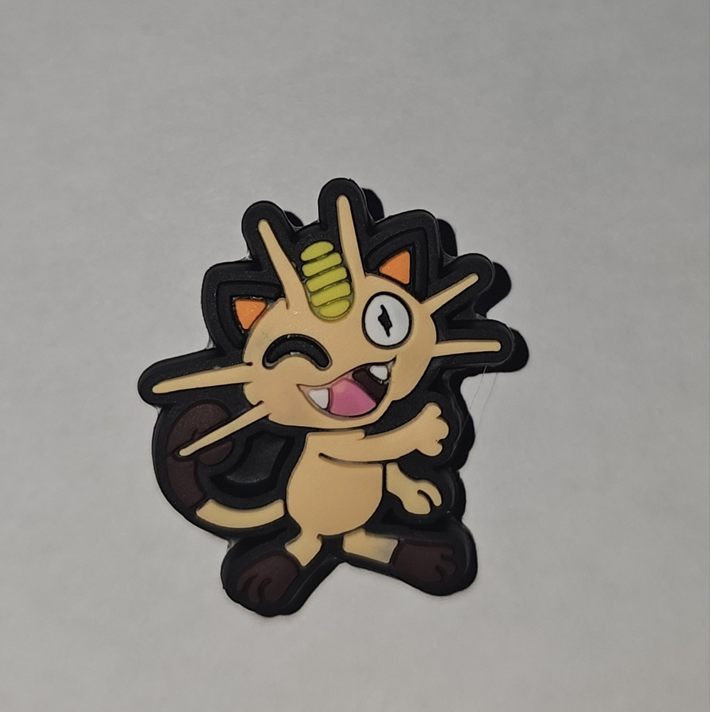 ⭐3 FOR $9, Meowth Pokémon Croc Charm.